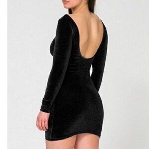 American Apparel bodycon long sleeve velvet dress
